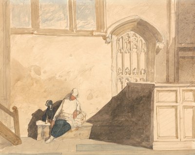 Errand Boy Asleep in a Church by John Sell Cotman